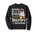 Knitting Knitter Dog Pug Knitting And Sweatshirt - Custom Art Print Unisex - T-Shirt, Sweatshirt, Hoodie