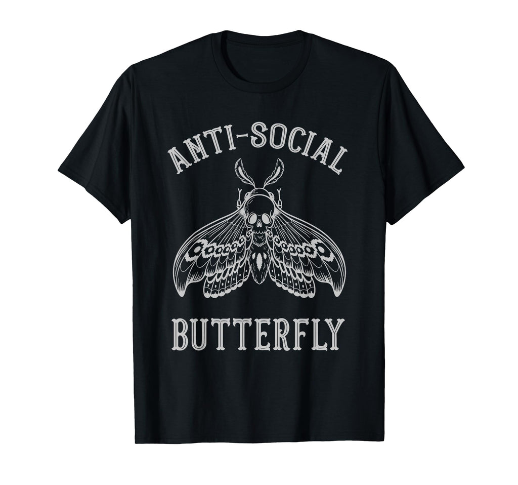 Anti Social Butterfly Introvert T-Shirt - Casual Everyday Wear Unisex - T-Shirt, Sweatshirt, Hoodie
