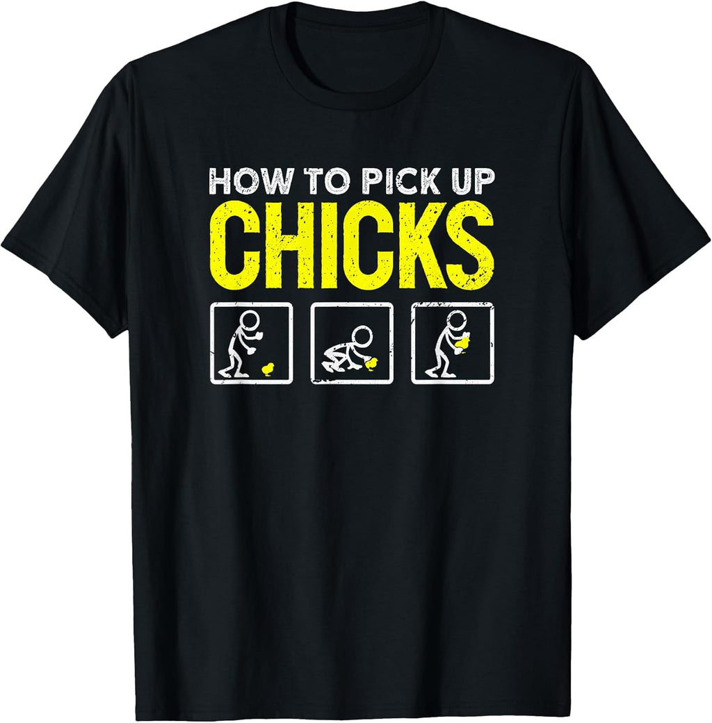 DIOTHENA Funny Easter Outfit How to Pick Up Chicks Unisex T-shirt, Sweatshirt, Hoodie, Long Sleeve Tee - T-Shirt, Sweatshirt, Hoodie