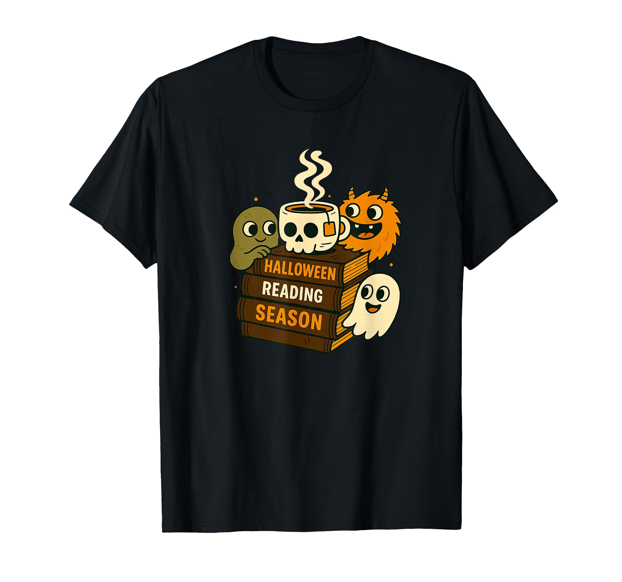 Halloween Reading Season Ghost Book T-Shirt - Trendy Graphic Men Women - T-Shirt, Sweatshirt, Hoodie