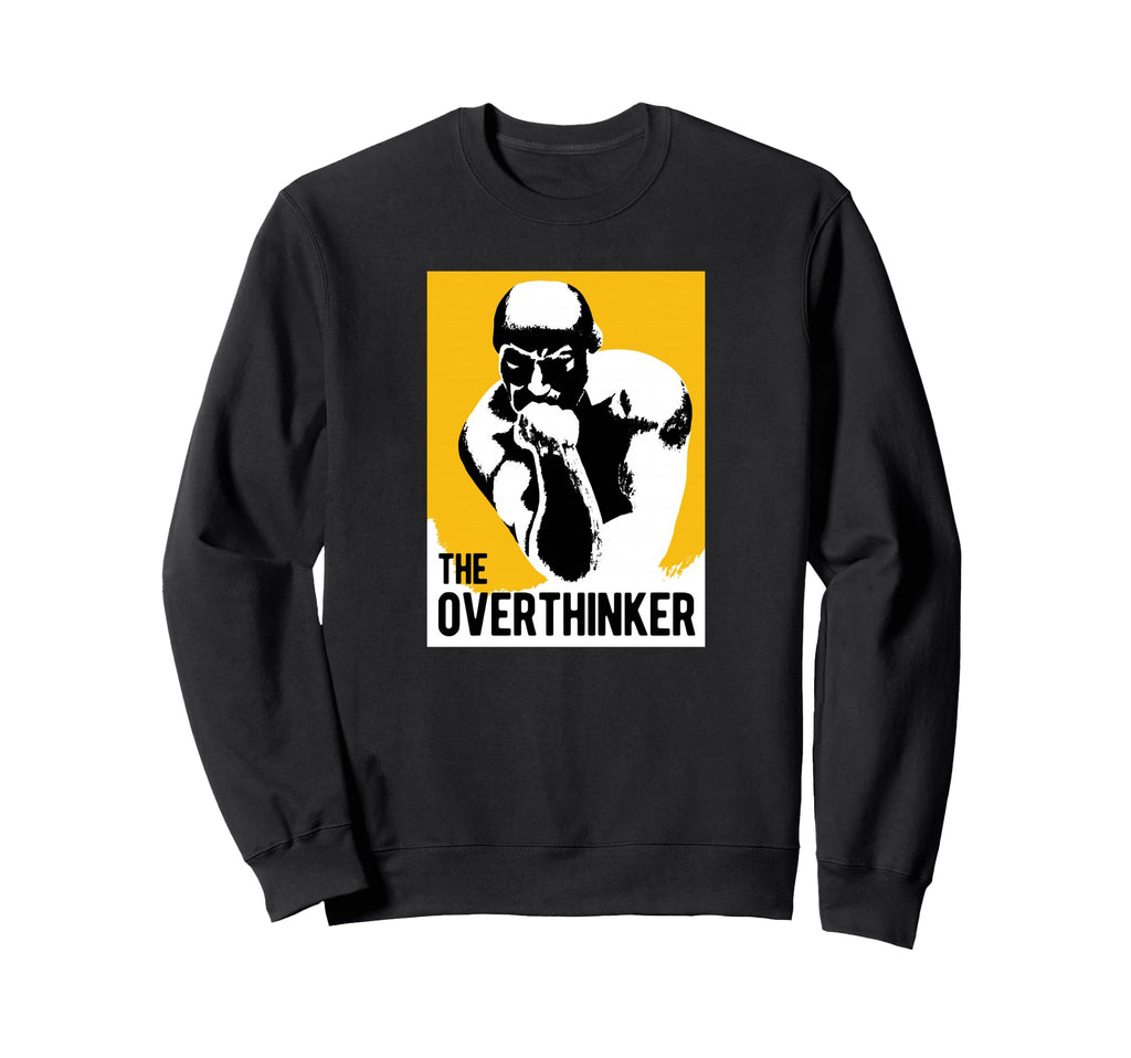 Overthinker Statue Parody Auguste Sweatshirt - Minimalist Print for Adults - T-Shirt, Sweatshirt, Hoodie