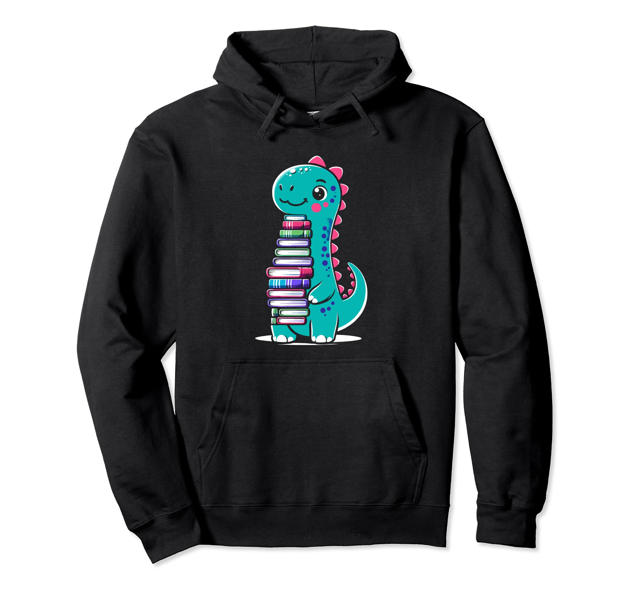 Dinosaur Book Reading Books Bookworm Hoodie - Aesthetic Graphic Unisex - T-Shirt, Sweatshirt, Hoodie