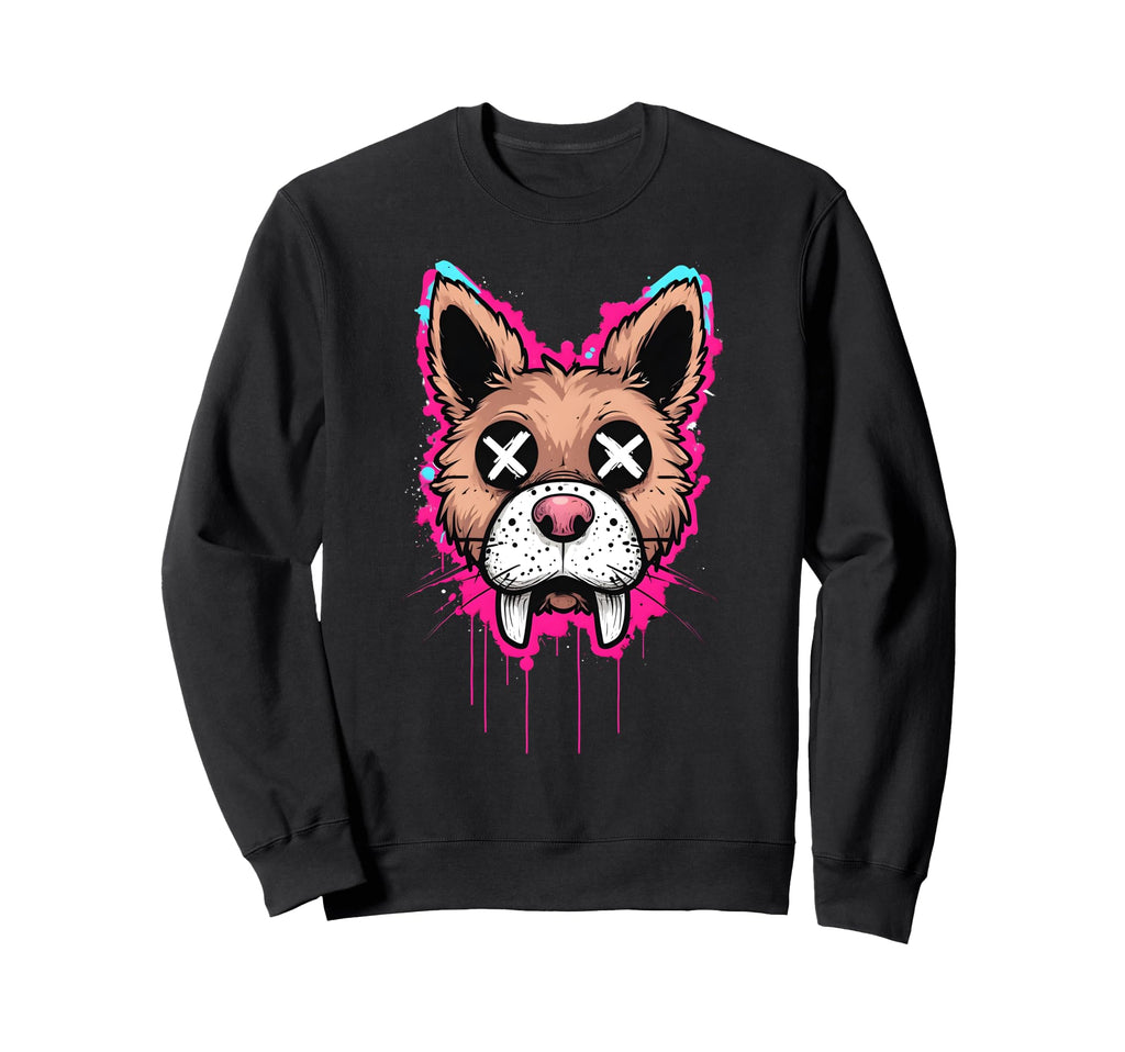 Scary Horror Dog Sweatshirt - Trendy Graphic for Adults - T-Shirt, Sweatshirt, Hoodie