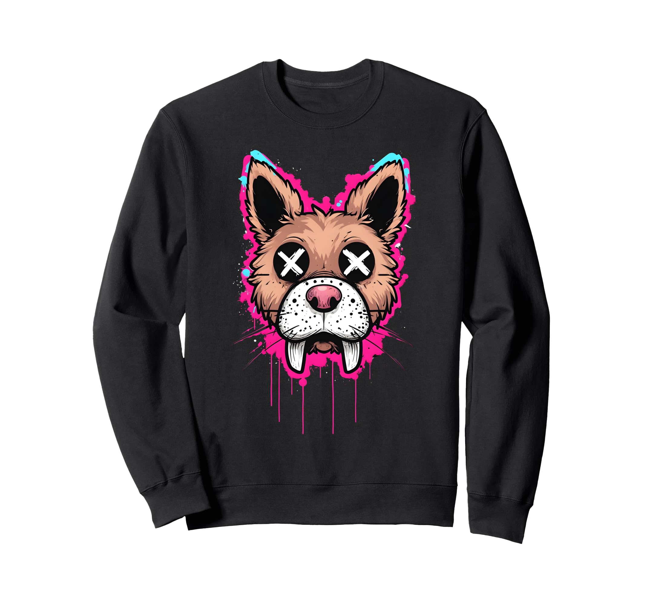 Scary Horror Dog Sweatshirt - Trendy Graphic for Adults - T-Shirt, Sweatshirt, Hoodie