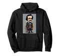 Edgar Allan Poe Caricature Portrait Hoodie - Novelty Apparel for Adults - T-Shirt, Sweatshirt, Hoodie