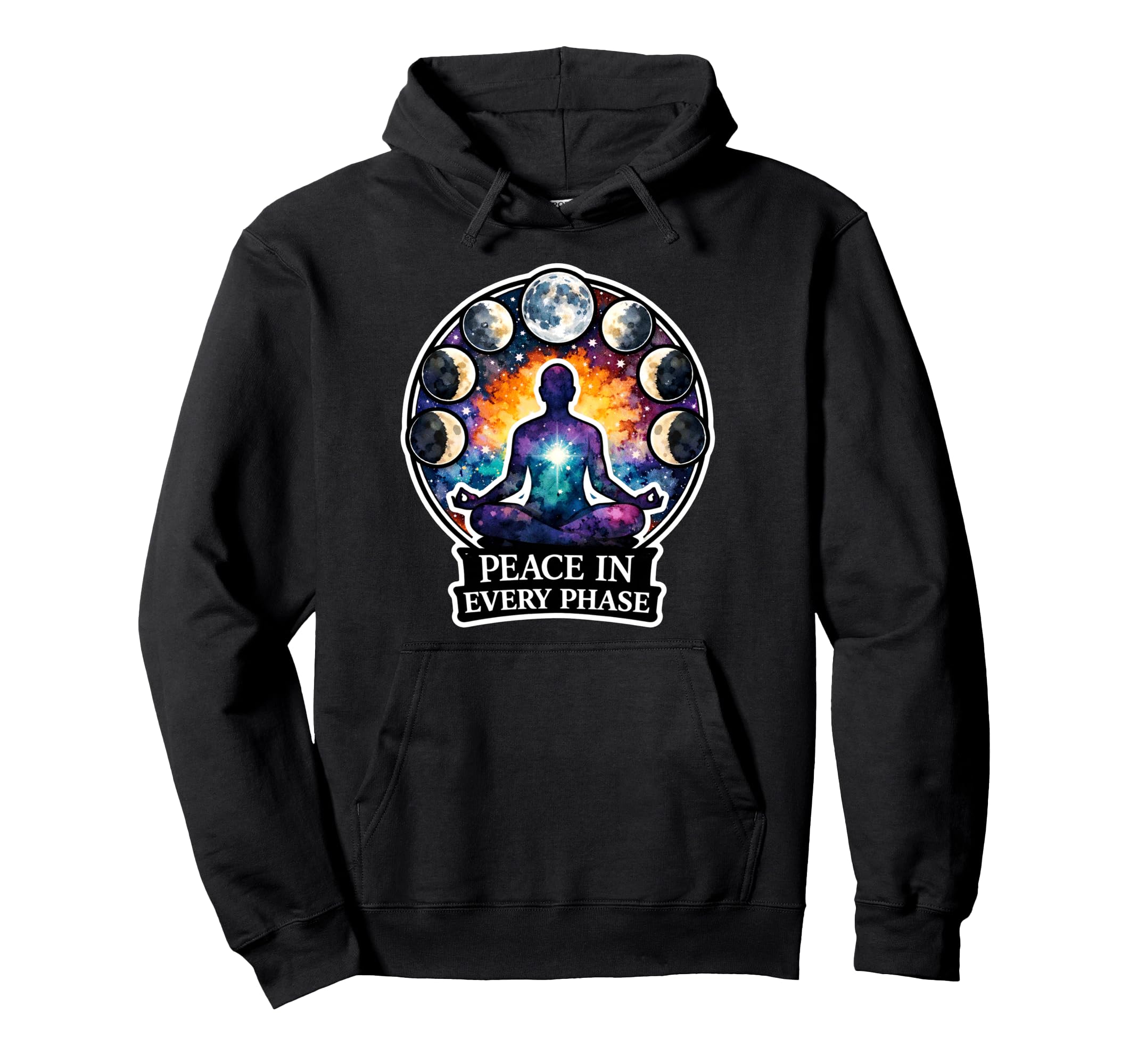 Moon Meditation Lunar Mindfulness Hoodie - Streetwear Style for Adults - T-Shirt, Sweatshirt, Hoodie