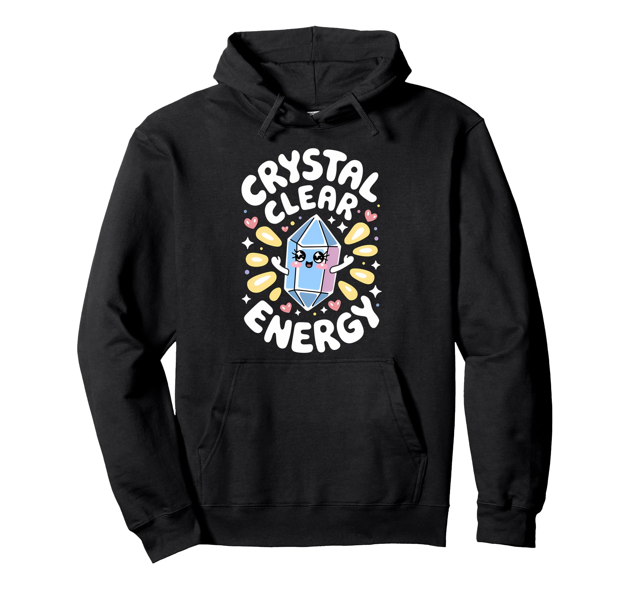 Healing Stone Crystals Energy Hoodie - Minimalist Print for Adults - T-Shirt, Sweatshirt, Hoodie