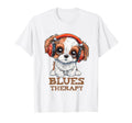 Blues Therapy Puppy Headphones Western T-Shirt - Graphic Print for Adults - T-Shirt, Sweatshirt, Hoodie