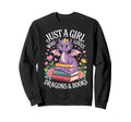 Just Who Loves Dragons And Books Sweatshirt - Streetwear Style for Adults - T-Shirt, Sweatshirt, Hoodie