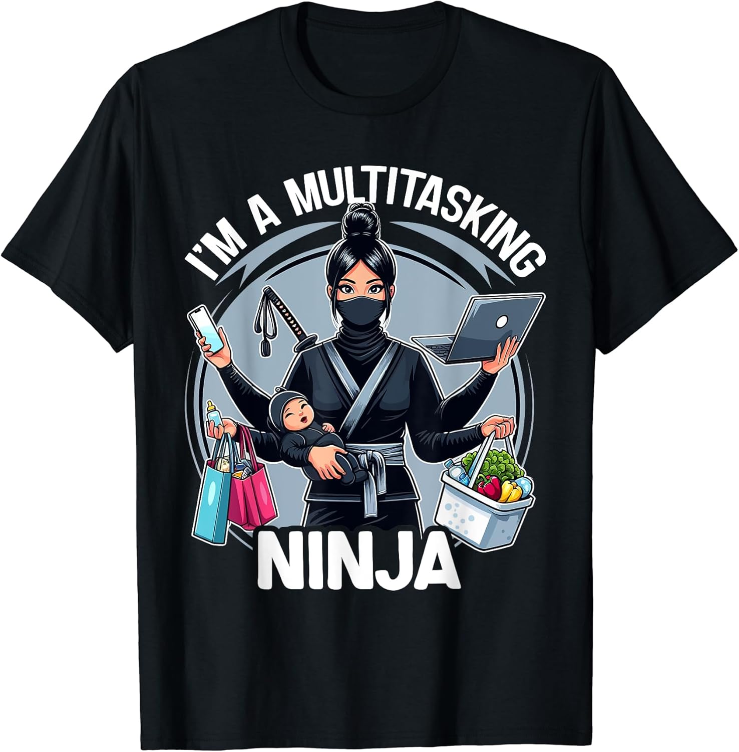 Multitasking Mom Ninjas Life Unisex T-shirt, Sweatshirt, Hoodie, Long Sleeve Tee - T-Shirt, Sweatshirt, Hoodie