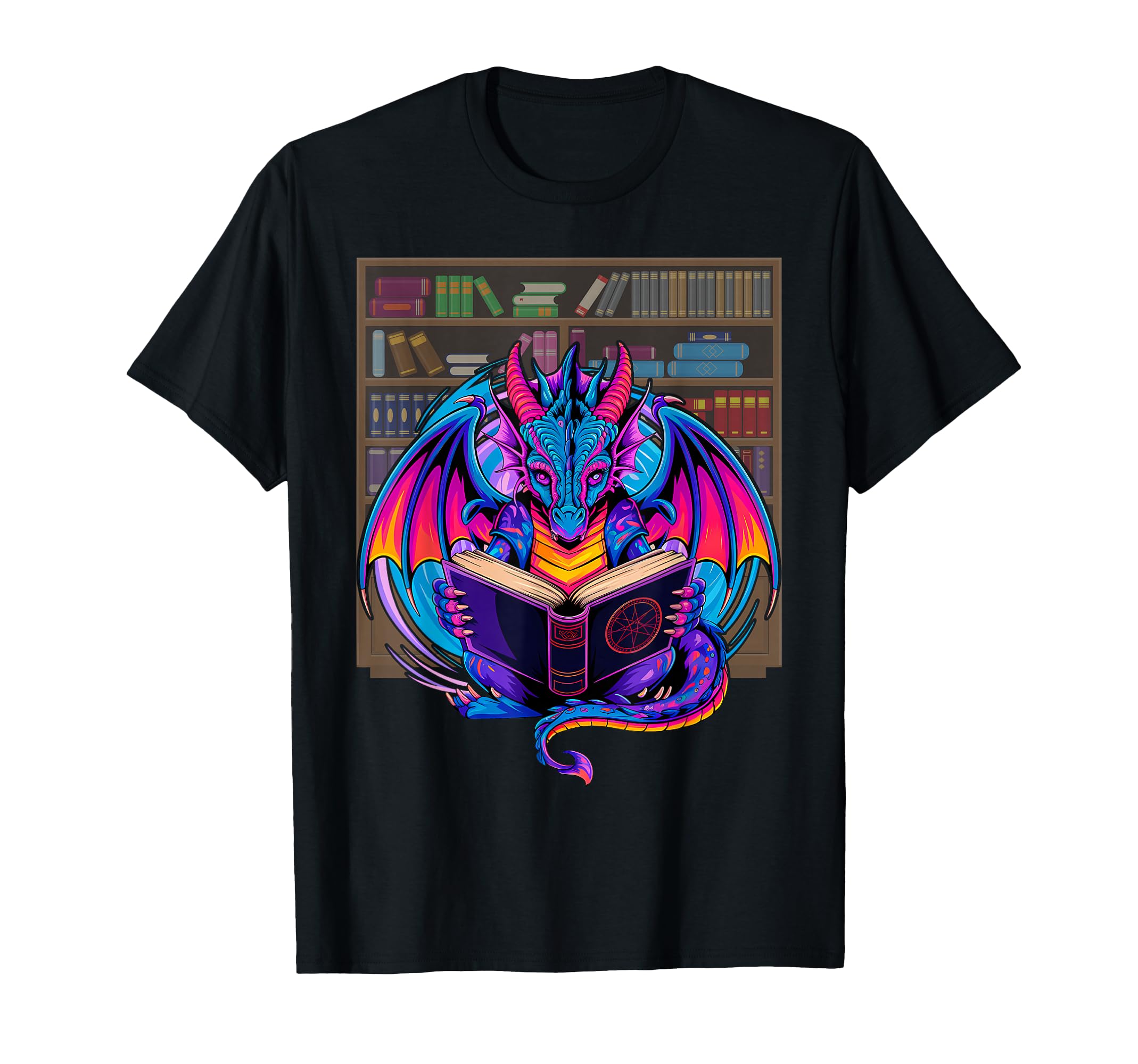 Dragon Reading Book Lover Gift Co Sweatshirt - Casual Everyday Wear Unisex - T-Shirt, Sweatshirt, Hoodie