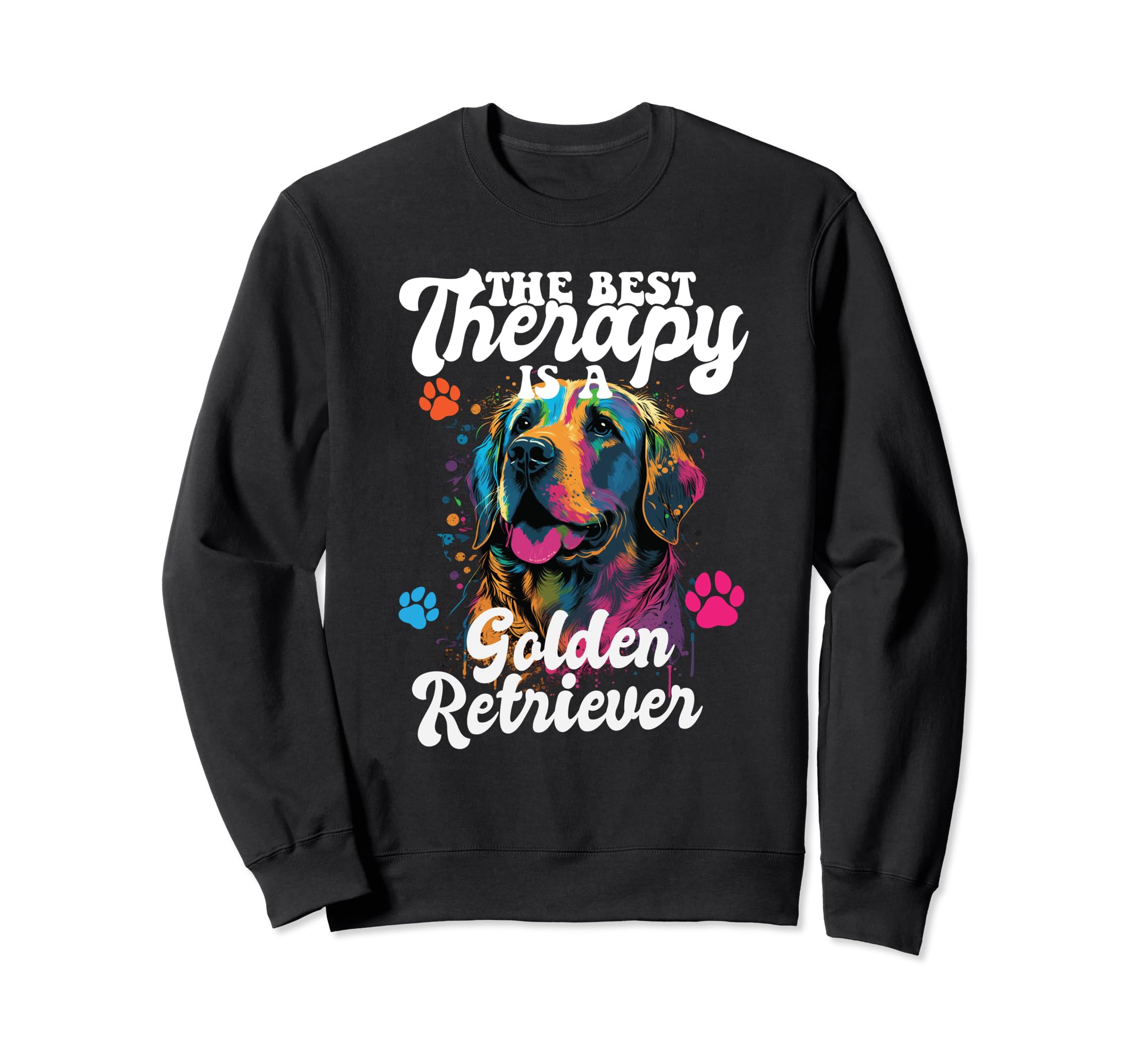 Best Therapy Is Golden Sweatshirt - Fun Novelty Design for Adults - T-Shirt, Sweatshirt, Hoodie