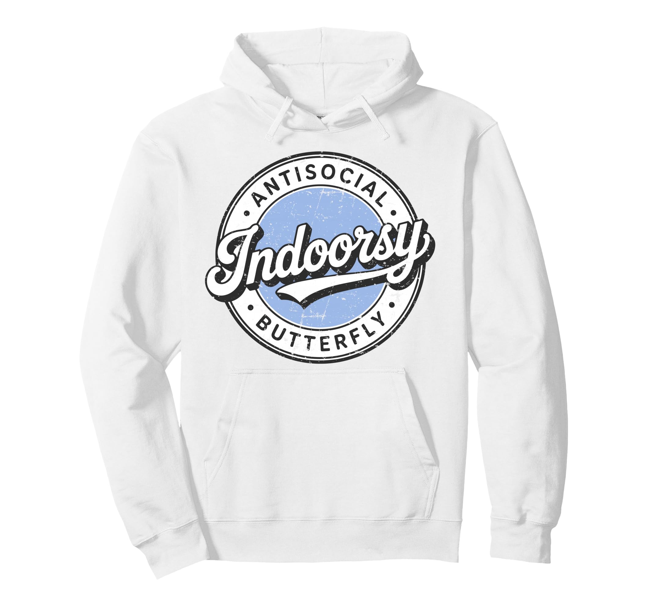 Indoorsy Antisocial Butterfly Introvert Hoodie - Unique Graphic for Adults - T-Shirt, Sweatshirt, Hoodie