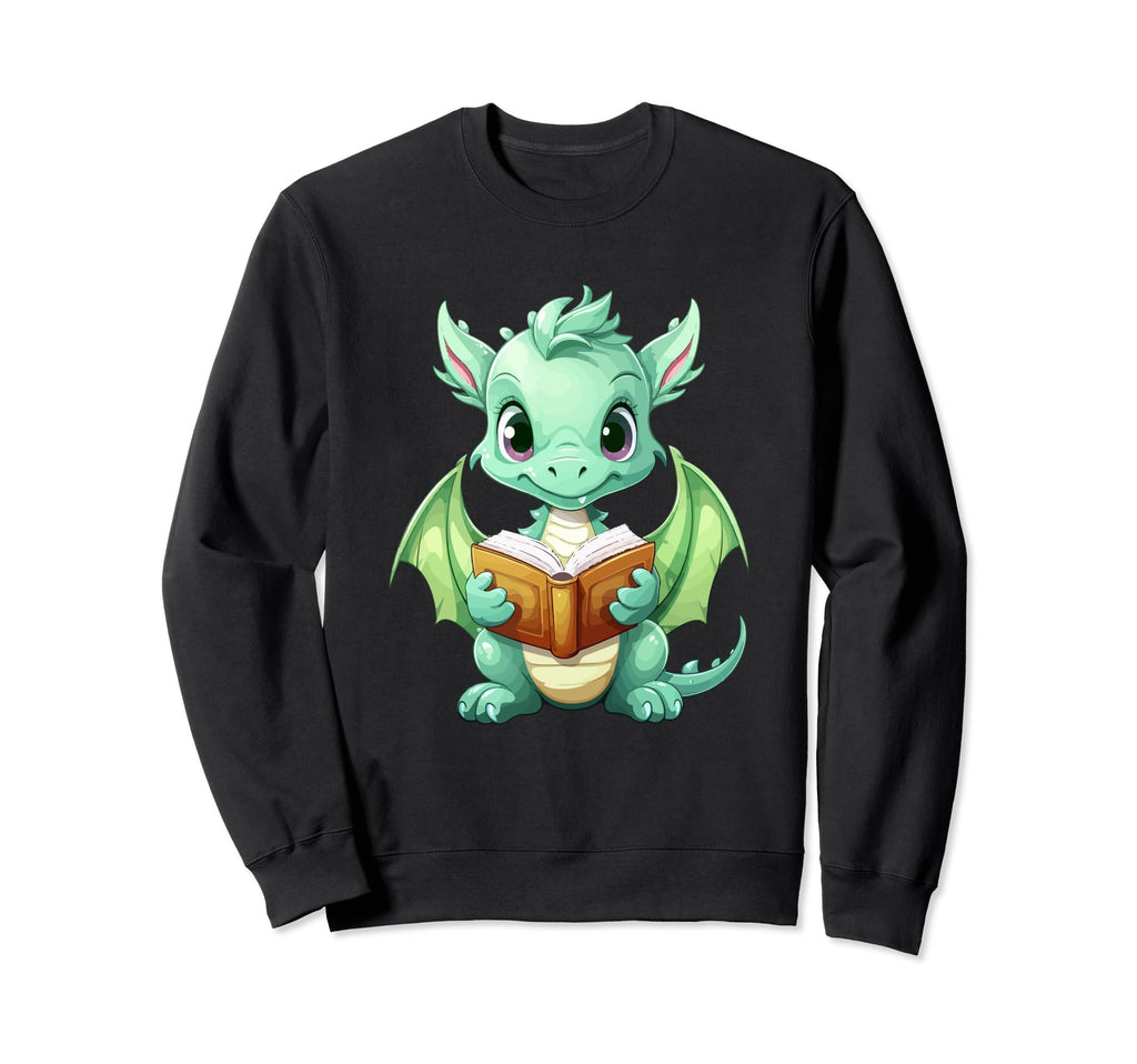 Funny Bookworm And Dragons Hoodie - Custom Art Print Men Women - T-Shirt, Sweatshirt, Hoodie