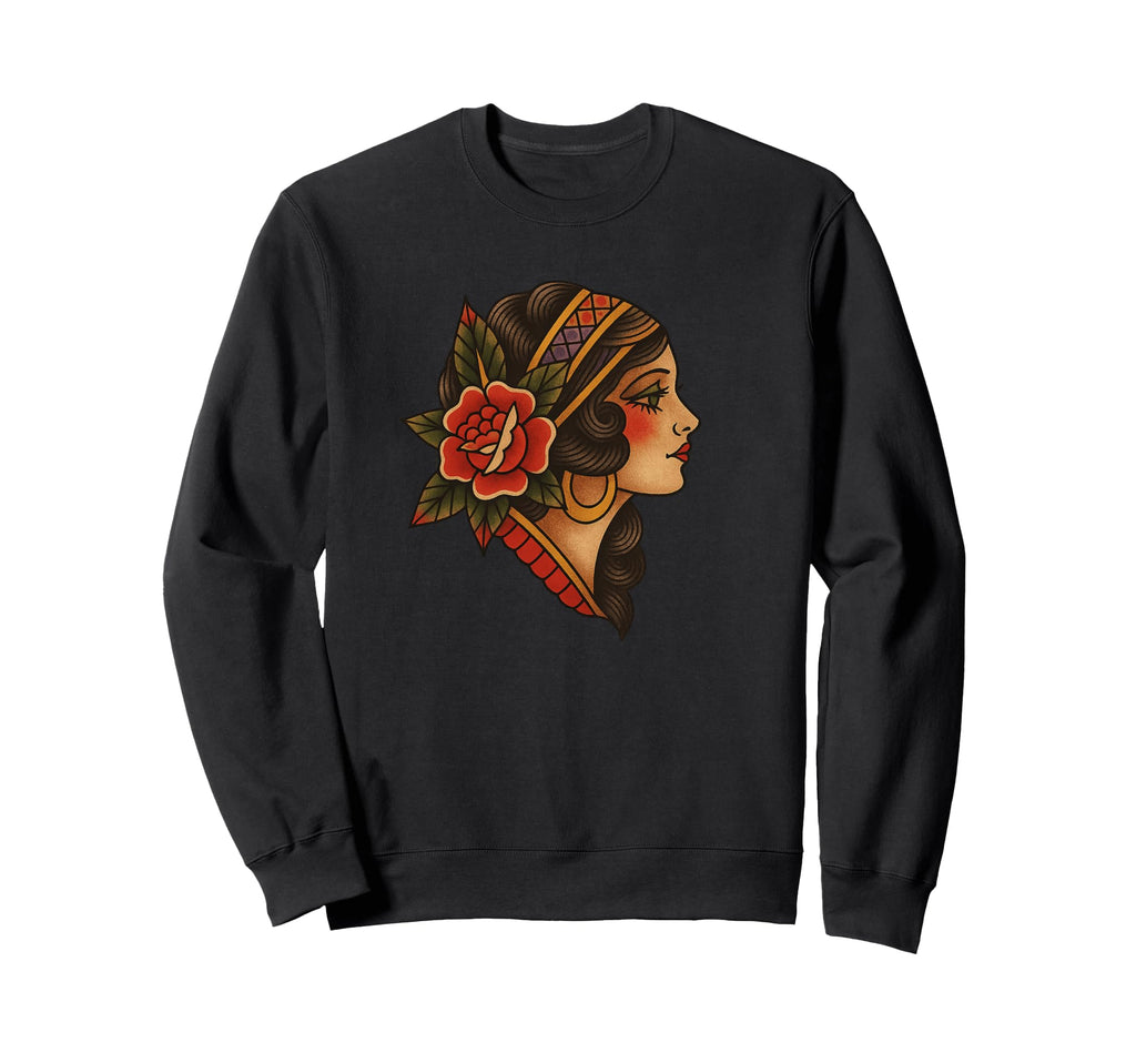 Traditional Tattoo Sweatshirt - Fun Novelty Design for Adults - T-Shirt, Sweatshirt, Hoodie