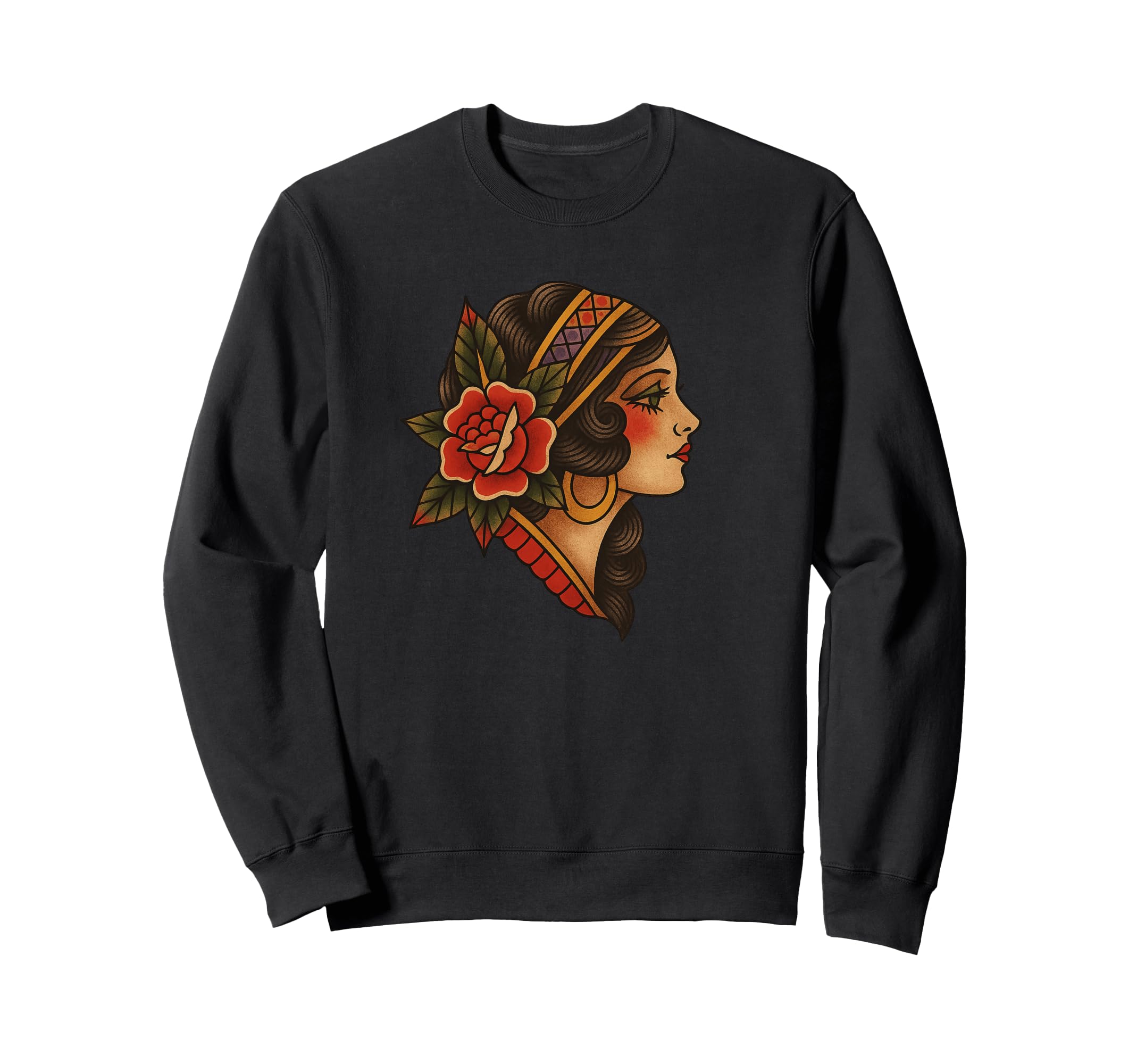 Traditional Tattoo Sweatshirt - Fun Novelty Design for Adults - T-Shirt, Sweatshirt, Hoodie