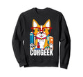 Corgi Geek Corgeek Book Lovers Sweatshirt - Minimalist Print for Adults - T-Shirt, Sweatshirt, Hoodie