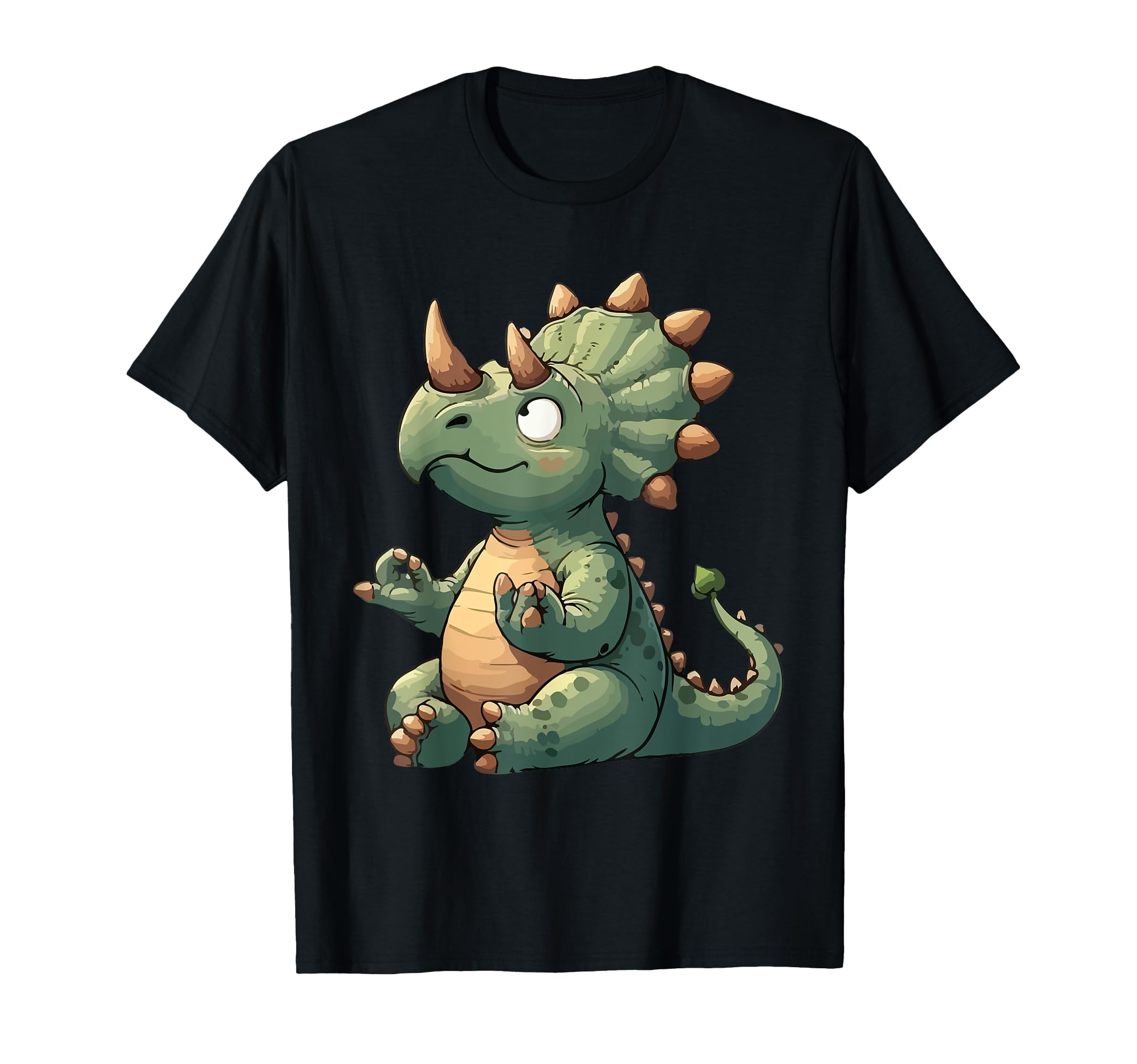 Meditation Triceratops Yoga Pose T-Shirt - Fun Novelty Design Unisex - T-Shirt, Sweatshirt, Hoodie