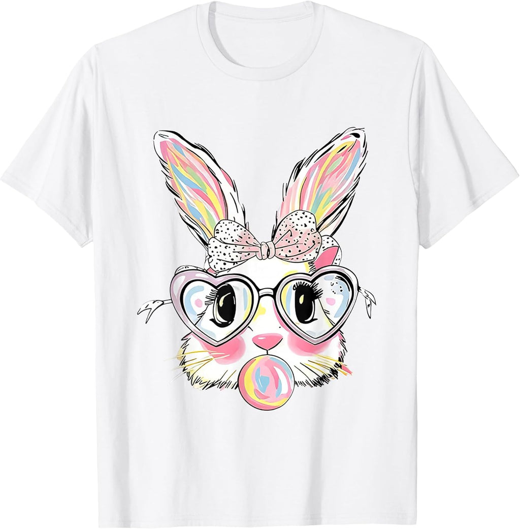 Pink Bubble Gum Cute Rabbit Easter Bunny Kid Shirt Unisex T-shirt, Sweatshirt, Hoodie, Long Sleeve Tee - T-Shirt, Sweatshirt, Hoodie
