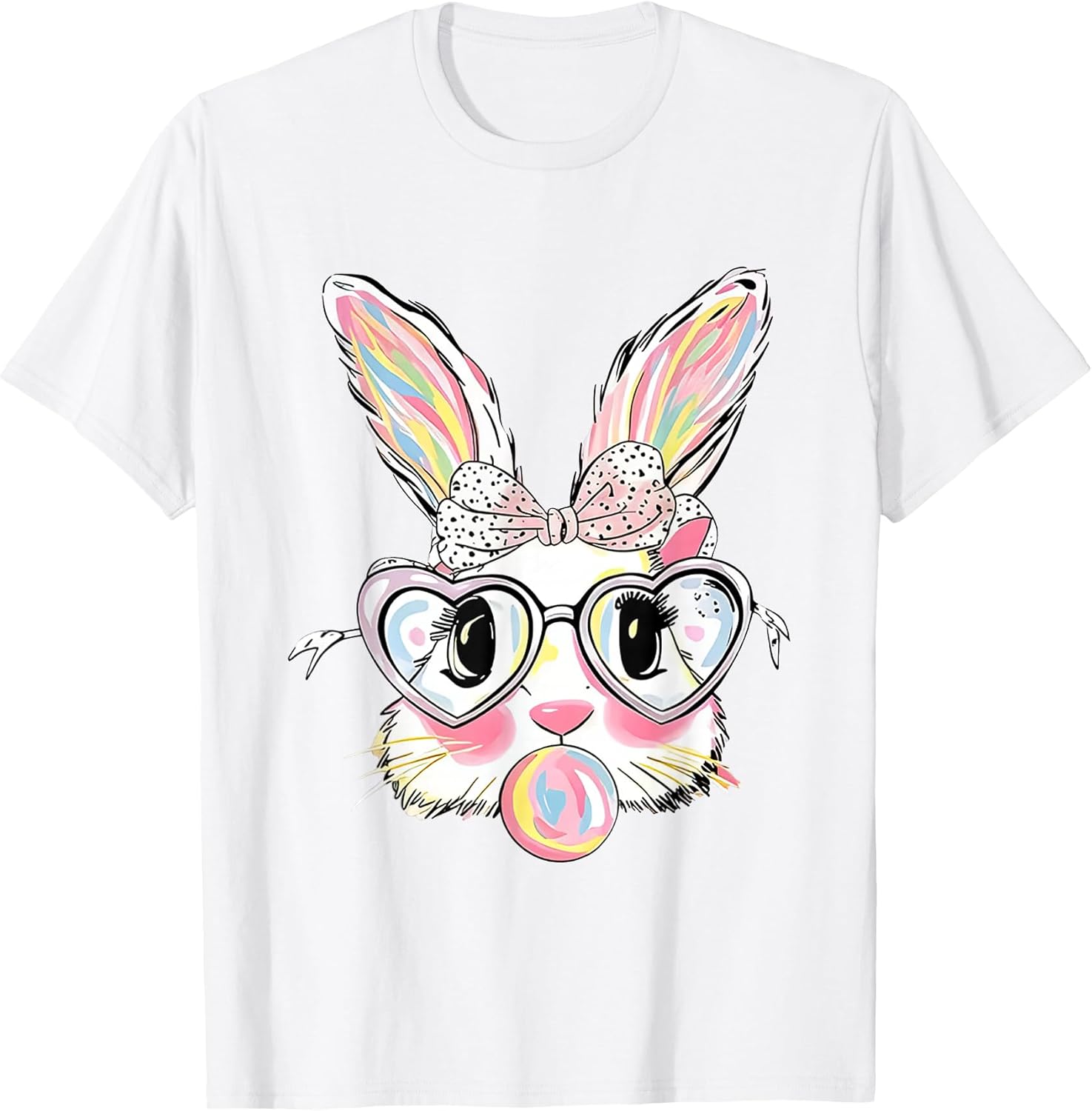 Pink Bubble Gum Cute Rabbit Easter Bunny Kid Shirt Unisex T-shirt, Sweatshirt, Hoodie, Long Sleeve Tee - T-Shirt, Sweatshirt, Hoodie