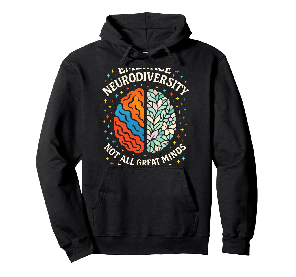 Embrace Neurodiversity Autism Adhd Hoodie - Minimalist Print Unisex - T-Shirt, Sweatshirt, Hoodie
