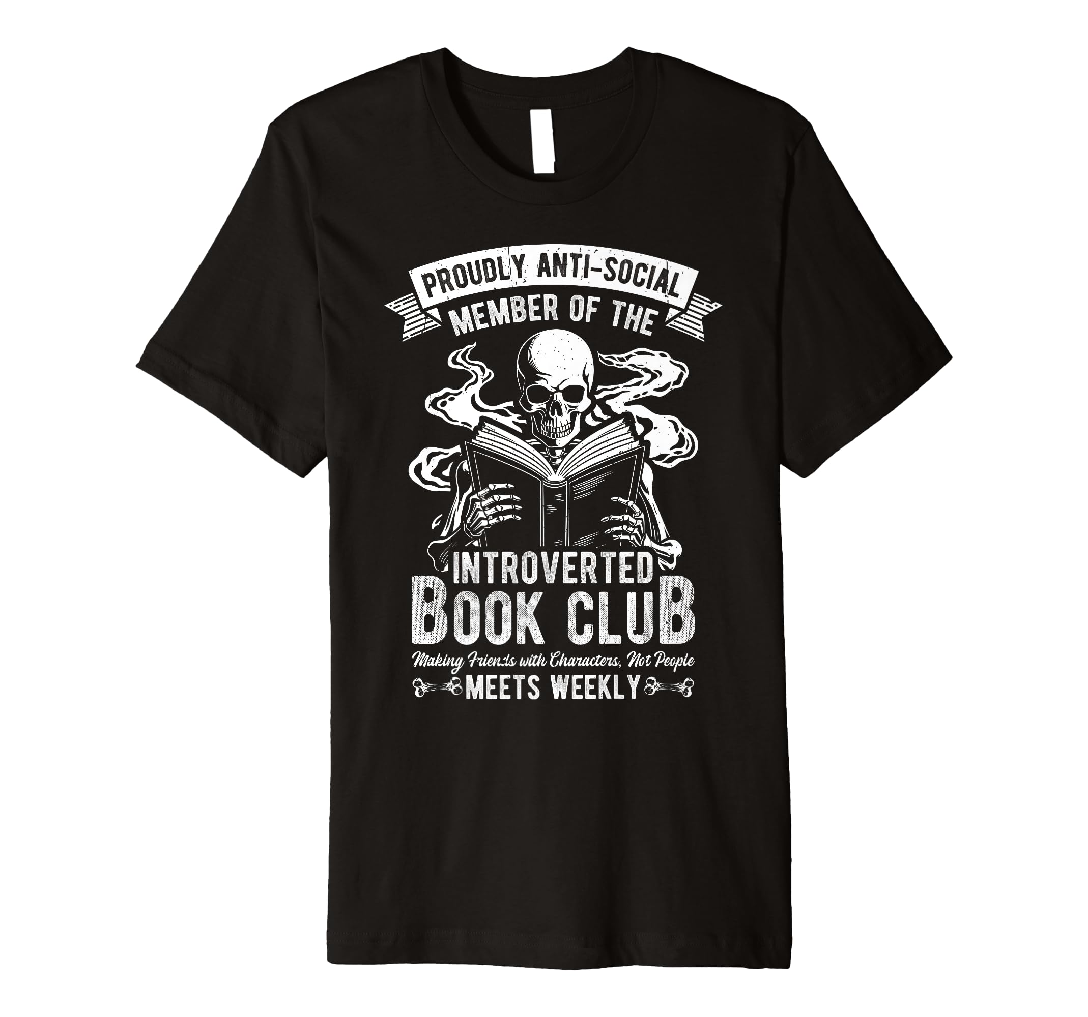Anti Social Introverted Book Club T-Shirt - Trendy Graphic for Adults - T-Shirt, Sweatshirt, Hoodie
