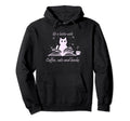 Funny Coffee Cats And Book Reading Hoodie - Trendy Graphic Men Women - T-Shirt, Sweatshirt, Hoodie