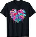 Blooming Heart Botanical Art Graphic Designs Unisex T-shirt, Sweatshirt, Hoodie, Long Sleeve Tee - T-Shirt, Sweatshirt, Hoodie
