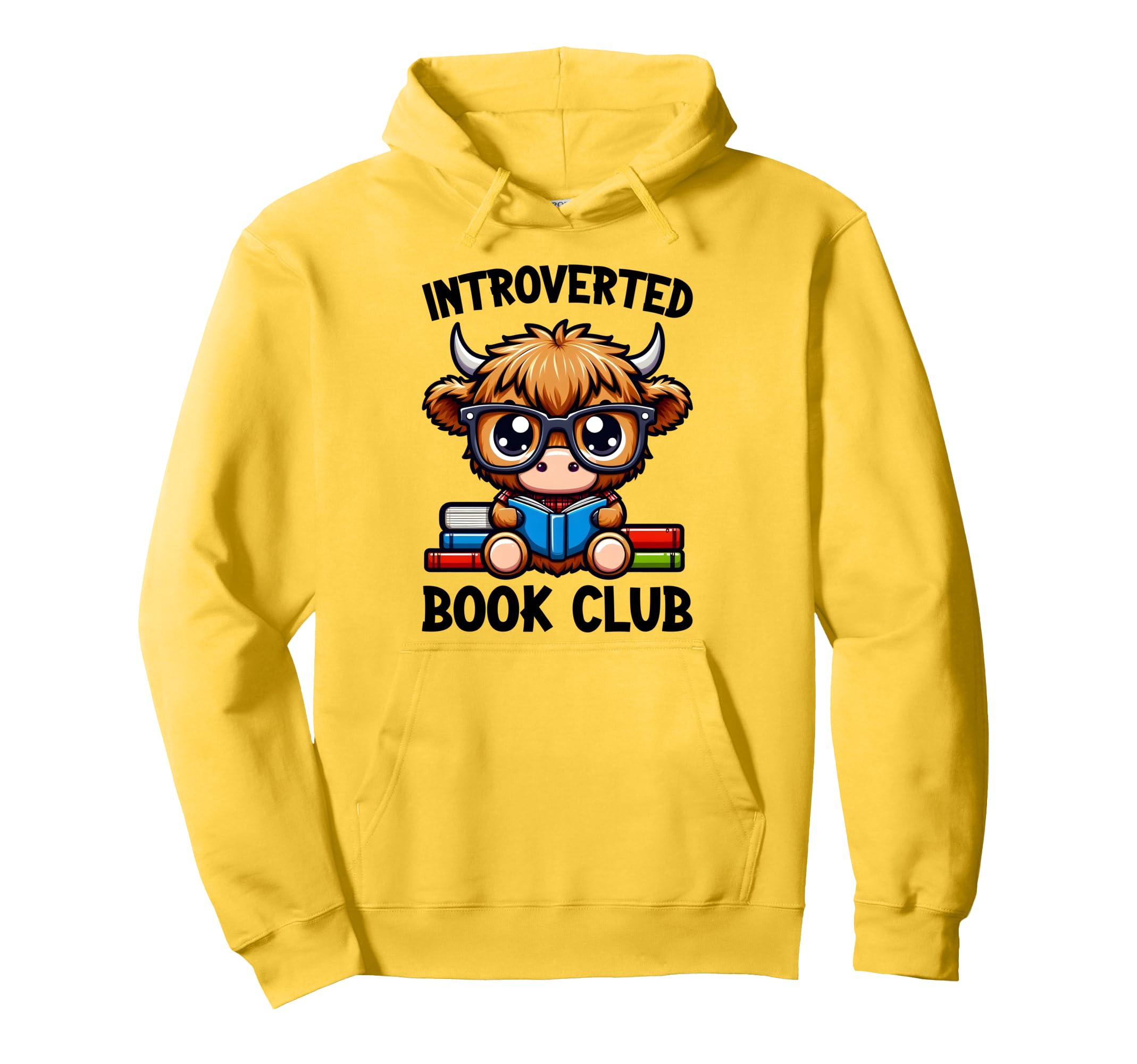 Introverted Book Club Reading Lover Hoodie - Minimalist Print for Adults - T-Shirt, Sweatshirt, Hoodie