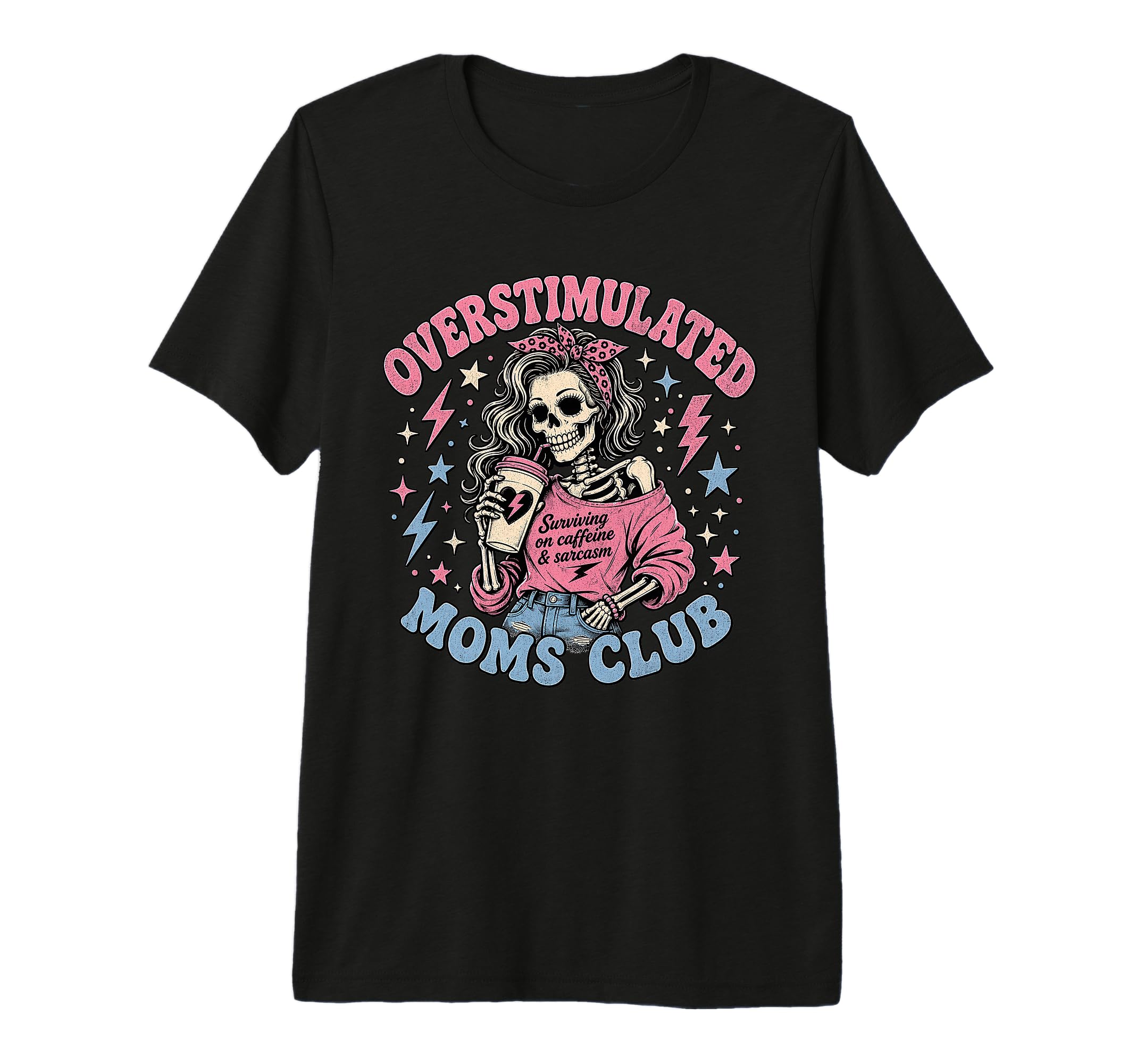Overstimulated Moms Club Neurodivergent T-Shirt - Graphic Print Men Women - T-Shirt, Sweatshirt, Hoodie
