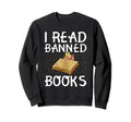 I Read Banned Books Rainbow Sweatshirt - Minimalist Print for Adults - T-Shirt, Sweatshirt, Hoodie