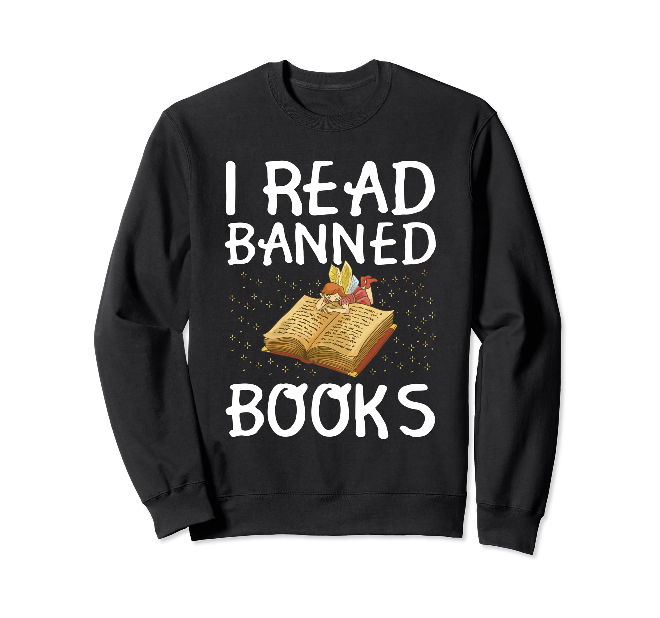 I Read Banned Books Rainbow Sweatshirt - Minimalist Print for Adults - T-Shirt, Sweatshirt, Hoodie