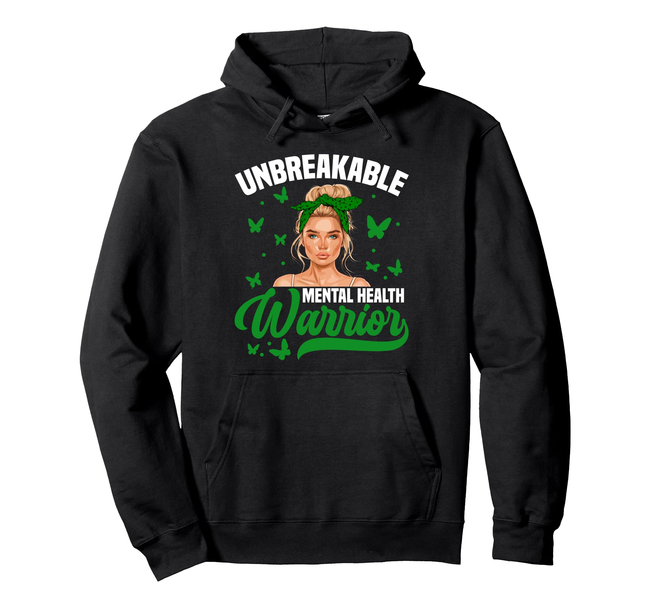 Mental Health Awareness Unbreakable Hoodie - Aesthetic Graphic for Adults - T-Shirt, Sweatshirt, Hoodie