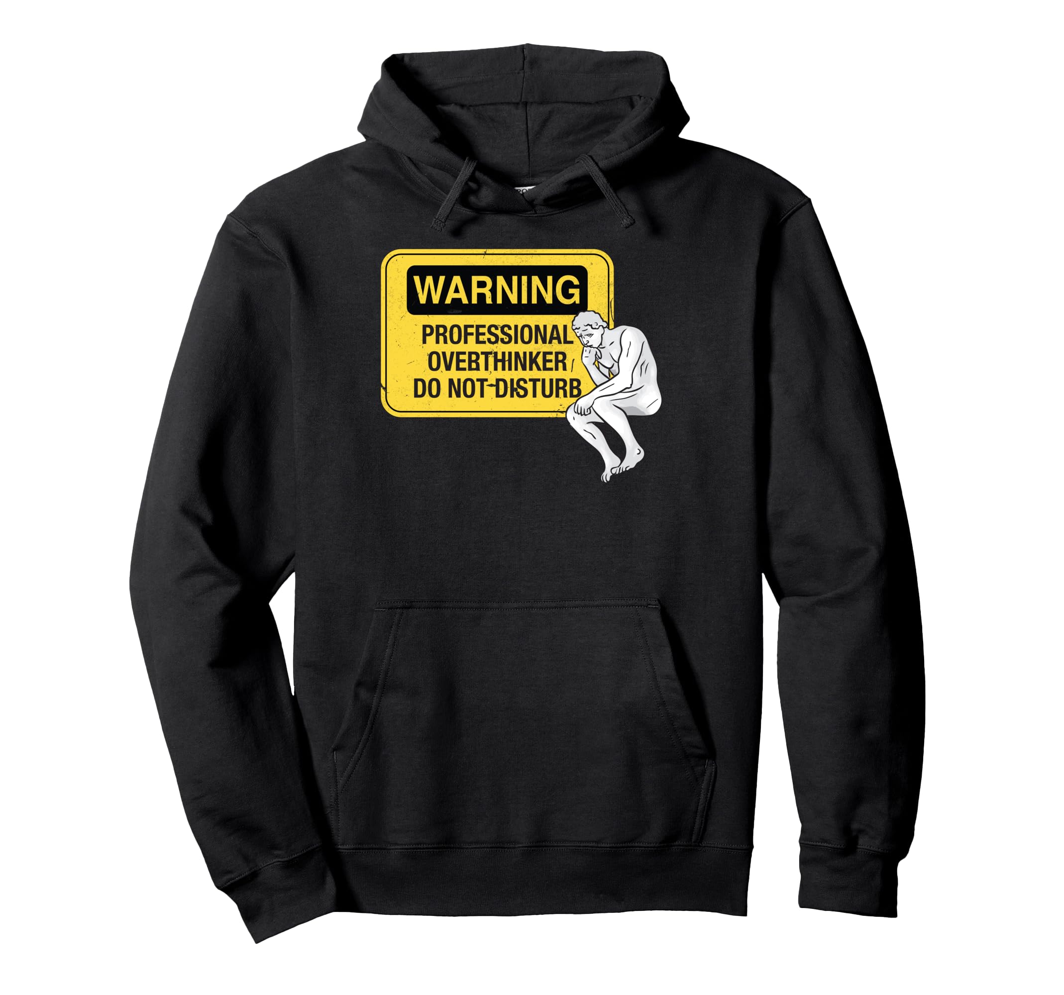 Warning Professional Overthinker Do Not Hoodie - Trendy Graphic for Adults - T-Shirt, Sweatshirt, Hoodie