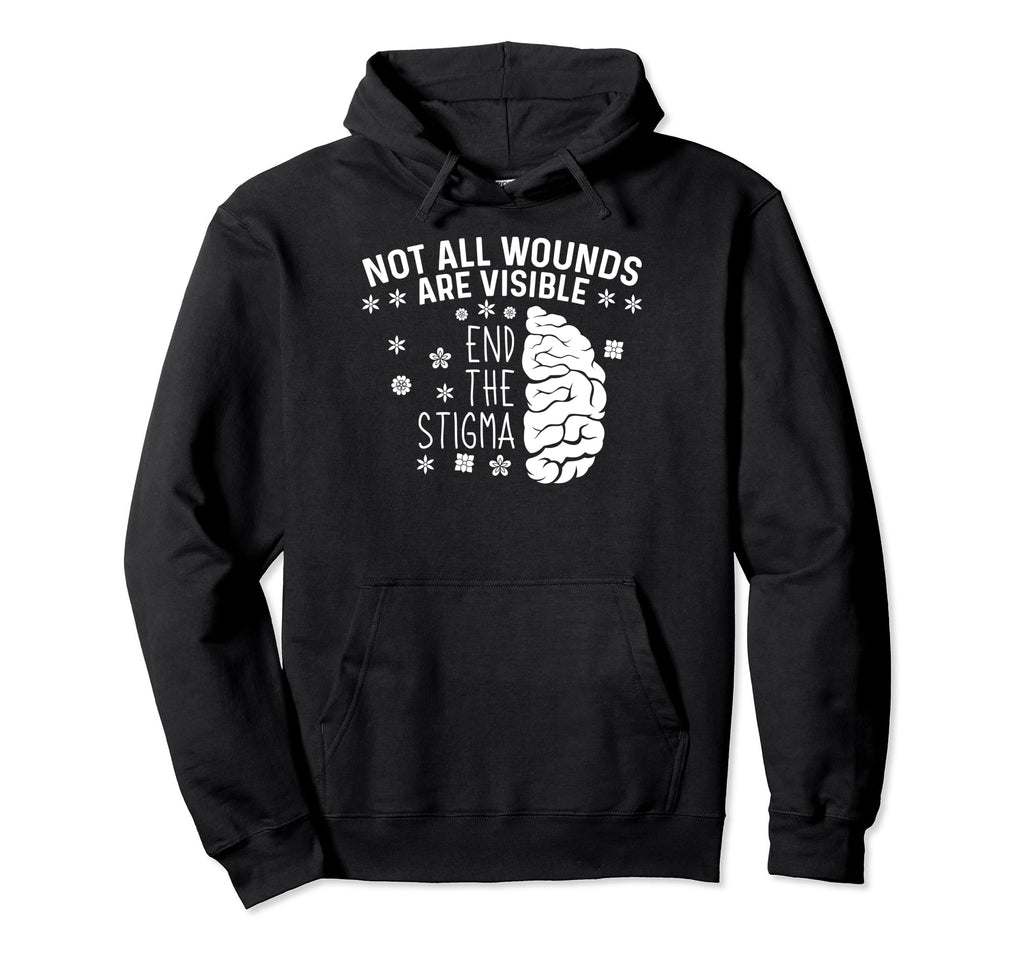 Mental Health Awareness Green Ribbon Hoodie - Fun Novelty Design Unisex - T-Shirt, Sweatshirt, Hoodie