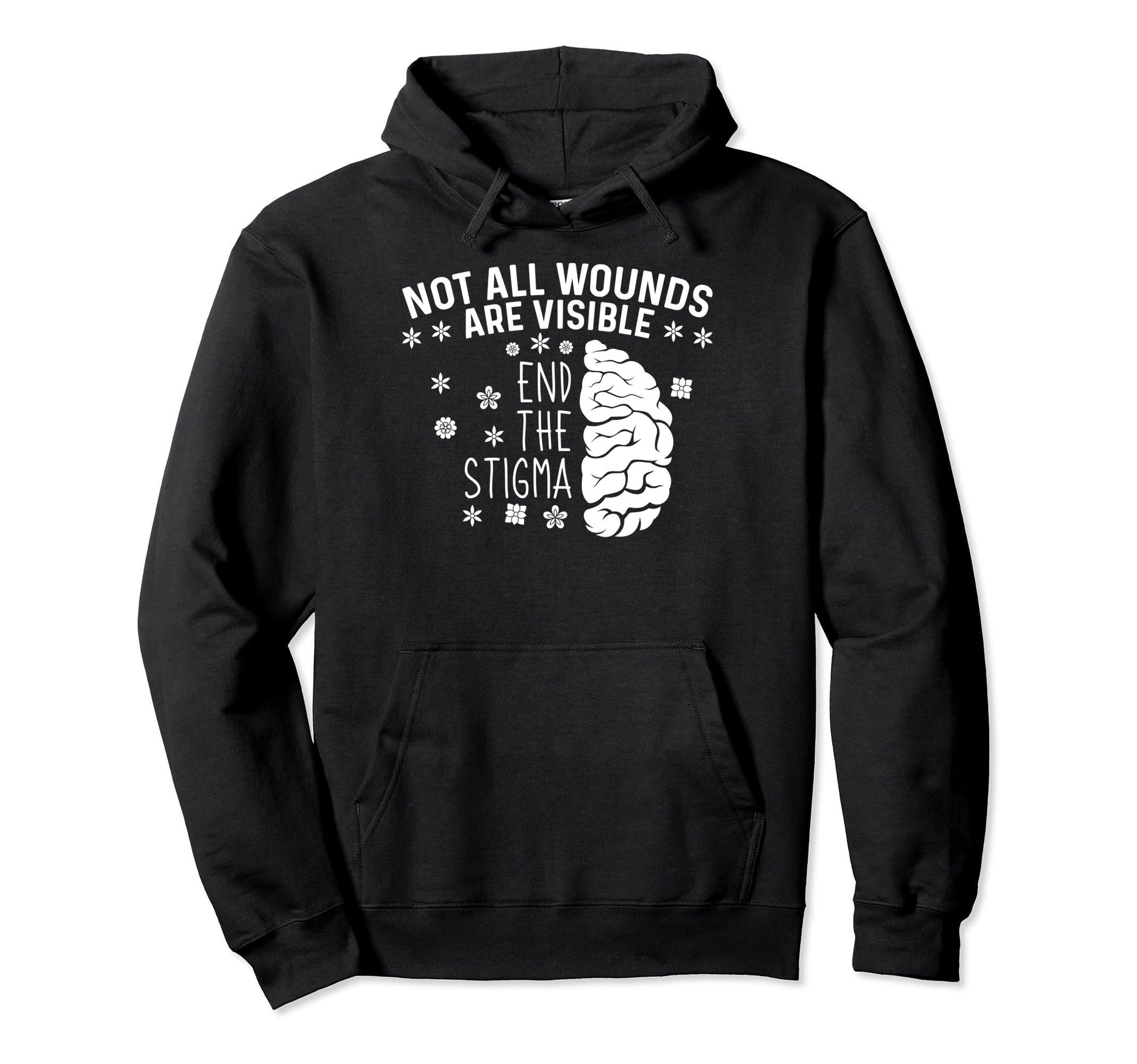 Mental Health Awareness Green Ribbon Hoodie - Fun Novelty Design Unisex - T-Shirt, Sweatshirt, Hoodie