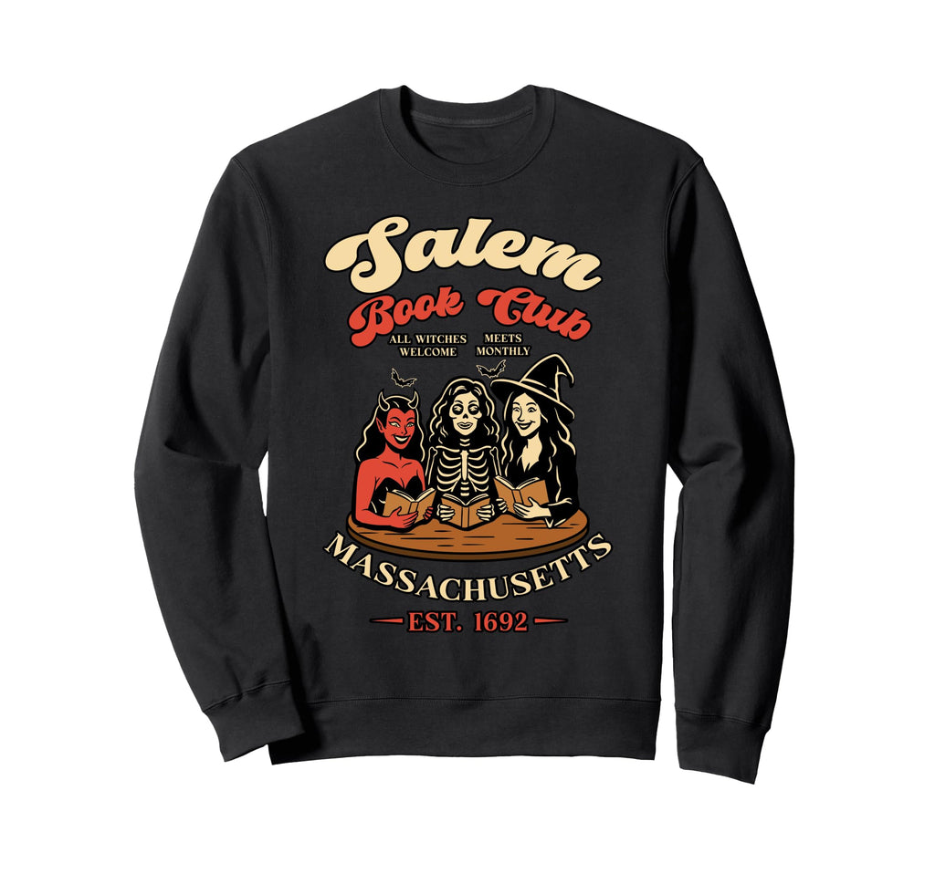 Halloween Witch Salem Book Club Sweatshirt - Streetwear Style Men Women - T-Shirt, Sweatshirt, Hoodie