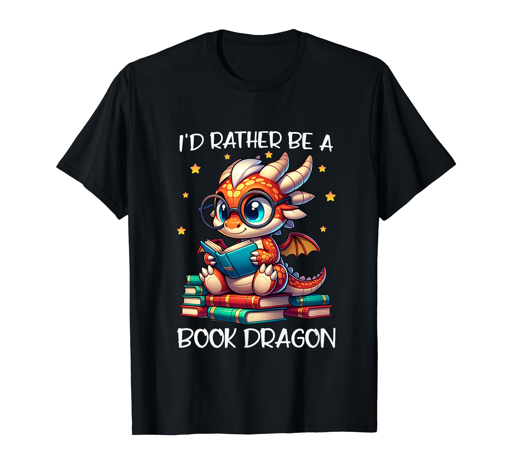 Id Rather Be Book Dragon Reading Lover T-Shirt - Streetwear Style Unisex - T-Shirt, Sweatshirt, Hoodie