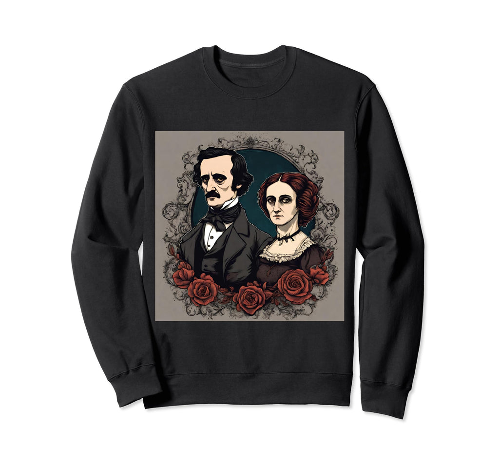 Edgar Allan Poe Mary Shelley Tribute Sweatshirt - Graphic Print for Adults - T-Shirt, Sweatshirt, Hoodie