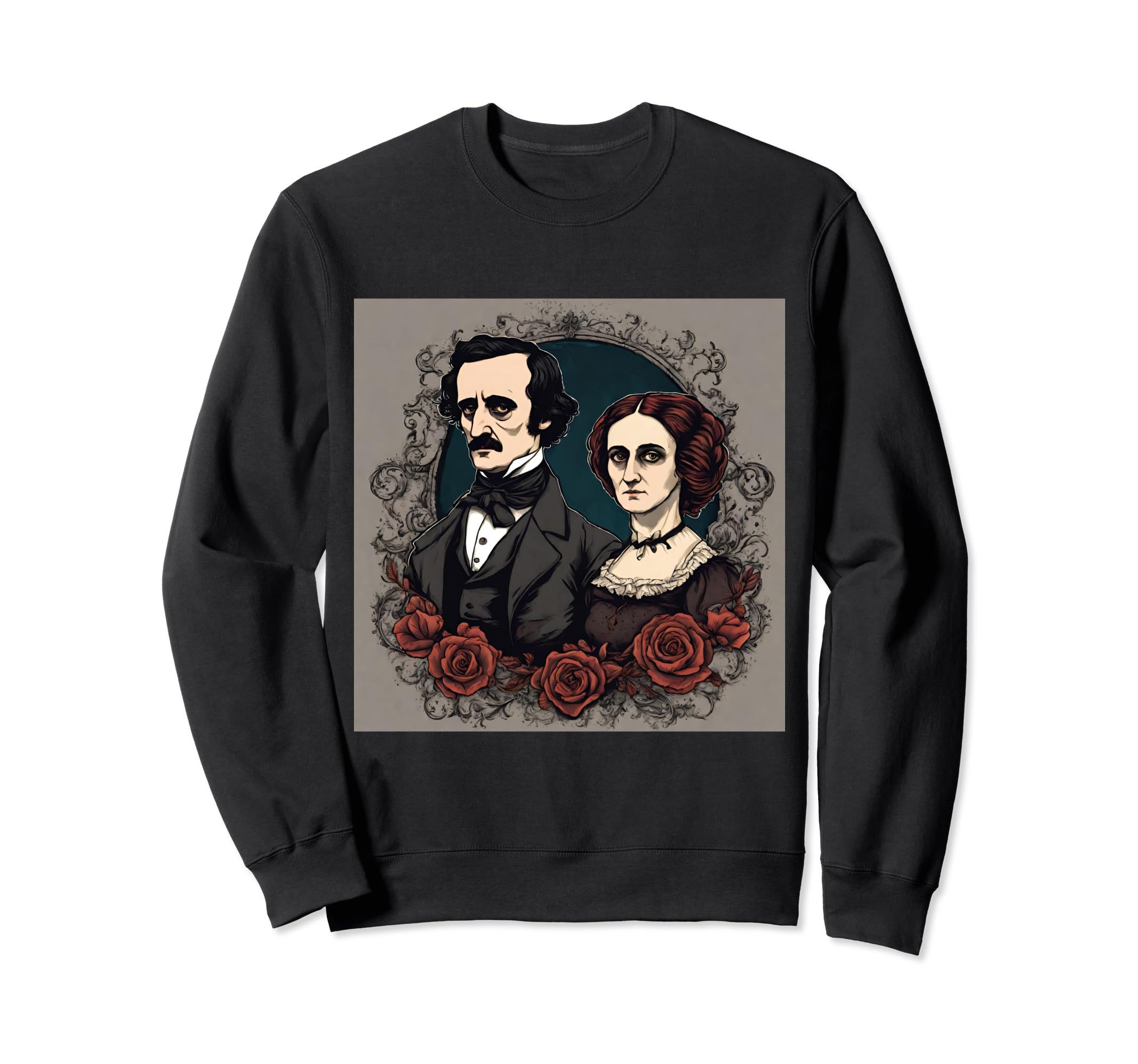 Edgar Allan Poe Mary Shelley Tribute Sweatshirt - Graphic Print for Adults - T-Shirt, Sweatshirt, Hoodie