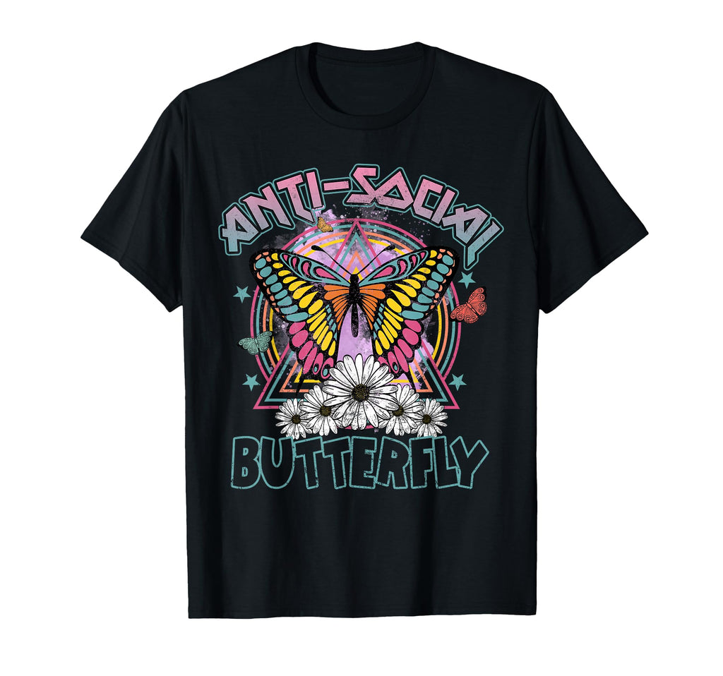 Funny Anti Social Butterfly Introvert T-Shirt - Minimalist Print for Adults - T-Shirt, Sweatshirt, Hoodie