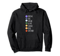 Seven Chakras 7 Chakra Sanskrit Yoga Hoodie - Graphic Print for Adults - T-Shirt, Sweatshirt, Hoodie