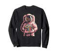 Colorful Pop Art Astronaut Reading Sweatshirt - Unique Graphic for Adults - T-Shirt, Sweatshirt, Hoodie