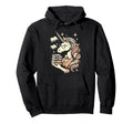 Unicorn Librarian Library Book Reading Hoodie - Unique Graphic Unisex - T-Shirt, Sweatshirt, Hoodie