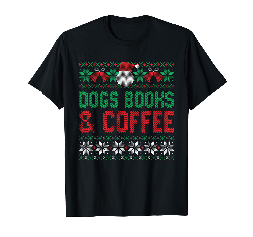 Dogs Books Coffee Funny Ideas Hoodie - Graphic Print for Adults - T-Shirt, Sweatshirt, Hoodie