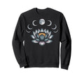 Lotus Flower Moon Phases Zen Sweatshirt - Fun Novelty Design Men Women - T-Shirt, Sweatshirt, Hoodie
