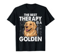 Best Therapy Is Golden Retriever Dog Lovers T-Shirt - Graphic Print Unisex - T-Shirt, Sweatshirt, Hoodie