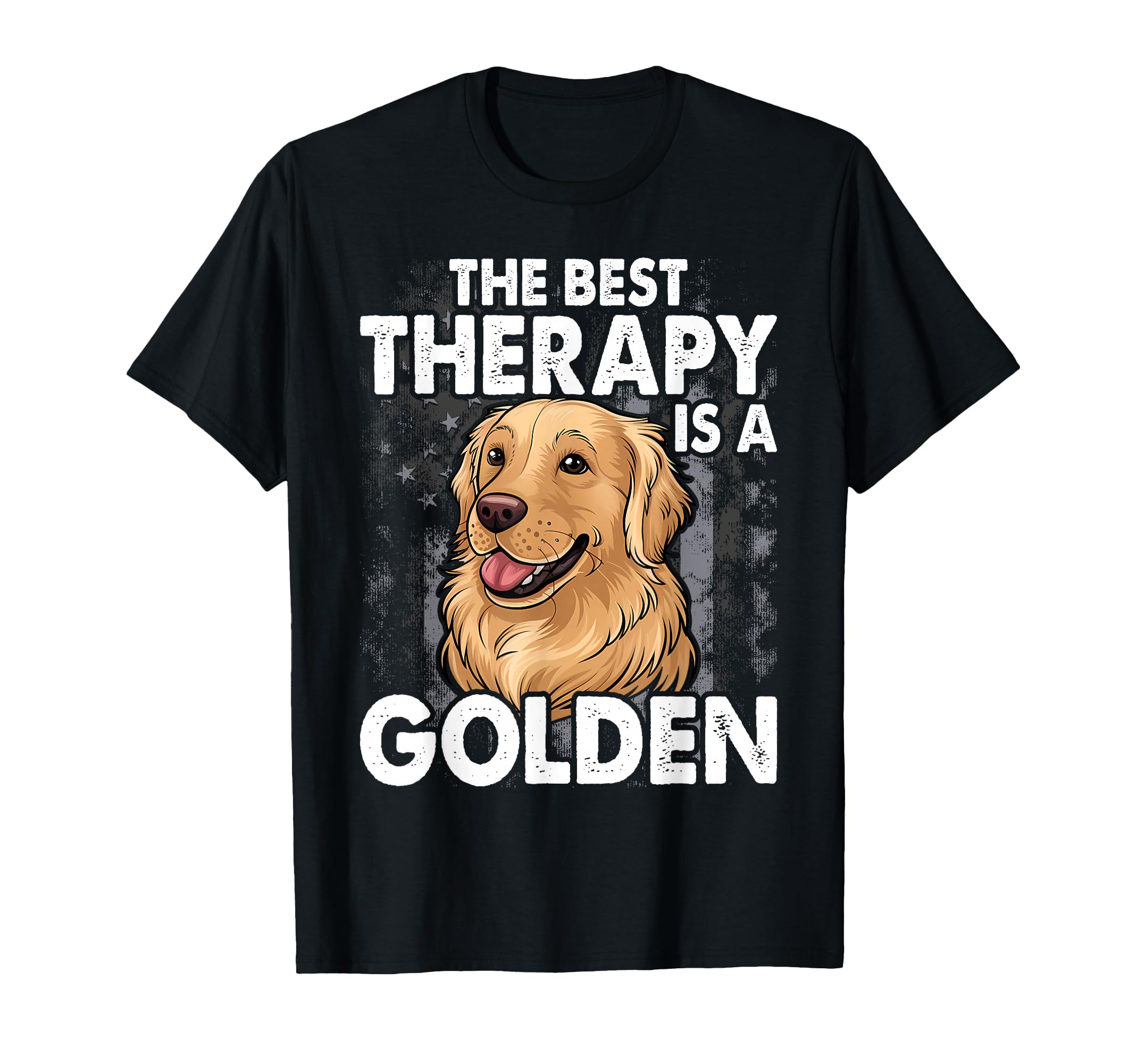 Best Therapy Is Golden Retriever Dog Lovers T-Shirt - Graphic Print Unisex - T-Shirt, Sweatshirt, Hoodie