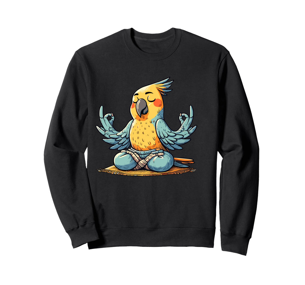 Meditation Parrot Yoga Pose Relaxing Sweatshirt - Unique Graphic Unisex - T-Shirt, Sweatshirt, Hoodie