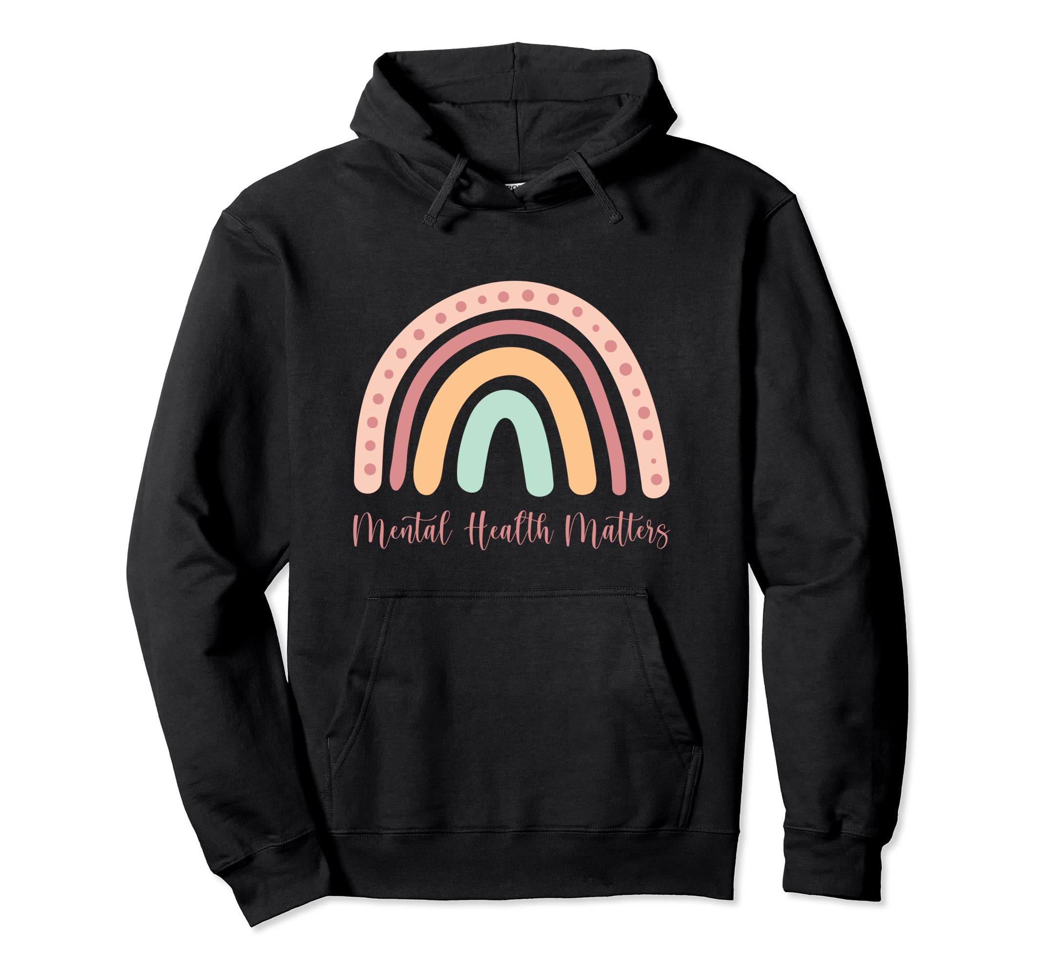 Rainbow Mental Health Matters Hoodie - Custom Art Print for Adults - T-Shirt, Sweatshirt, Hoodie